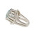 Vintage 1950 Cocktail Ring Aqua French Platinum Diamond Baguette 