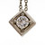 Estate Platinum Square Pendant .20ct Round Diamond 