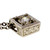 Estate Platinum Square Pendant .20ct Round Diamond 