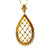 Estate Open Work 18k Yellow Gold .66ct Diamond Honeycomb Pendant 