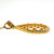 Estate Open Work 18k Yellow Gold .66ct Diamond Honeycomb Pendant 
