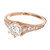 Peter Suchy Transitional Cut Diamond Filigree 18k Pink Gold Ring