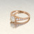 Peter Suchy Transitional Cut Diamond Filigree 18k Pink Gold Ring