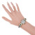 David Yurman 2 Row Cable Bangle Wrist Watch Silver 14k Gold Amethyst 