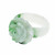 GIA Certified Jadeite Jade Flower Ring Blended Green White 