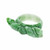 GIA Certified Natural Jadeite Jade Double Fish Ring 