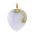 GIA Certified Natural Jadeite Jade Heart Yellow Gold Pendant 