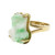 GIA Certified Jade Carved Frog Yellow Gold Ring 