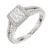 Peter Suchy .74 Carat  Diamond White Gold Halo Engagement Ring 