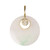  GIA Certified Jadeite Jade Round Hololith Yellow Gold Pendant