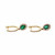 GIA Certified 1.02 Carat Emerald Diamond Yellow Gold  Hoop Earrings