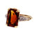 5.15 Carat Orange Citrine Diamond Yellow Gold Ring