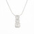 Princess Cut Round Diamond Pendant 14k White Gold