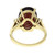 Estate 7.00ct Oval Garnet Ring 18k Gold Diamond