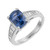 Sasha Primak 3.03 Carat Violet Blue Sapphire Diamond Platinum  Engagement Ring 