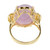 Purple Jadeite Jade Ring 14k Gold Diamond GIA Certified 