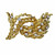 1.30 Carat Diamond Yellow Gold Textured Brooch