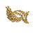 1.30 Carat Diamond Yellow Gold Textured Brooch