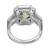 Peter Suchy 3.39 Carat Green Sapphire Diamond Halo Platinum Engagement Ring