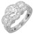 Peter Suchy GIA 1.96 Carat Diamond Halo Three-Stone Platinum Engagement Ring