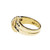 NT .90 Carat Diamond Yellow Gold Swirl Dome Ring 