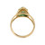 GIA Certified Jade Yellow Gold Carved Frog Ring 