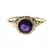 Vintage 1940 Filigree Round Amethyst Ring 14k Yellow Gold