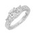 Peter Suchy Three Stone Diamond Engagement Ring Platinum Vintage Style