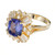 Natural Color Change Violet Purple Sapphire Ring 18k Yellow Gold Diamond