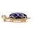 .3 Carat Diamond Blue Enamel Yellow Gold Turtle Brooch