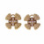 Taubes Clip Post Diamond Earrings Cross Center 14k Yellow Gold 