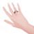 Peter Suchy 2 Row Bar Set Baguette Diamond Eternity Ring Platinum 
