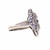 Iolite Diamond Cocktail Ring 14k White Gold 