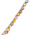 55.00 Carat Multi-Color Briolette Sapphire Gold Necklace