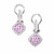 Gregg Ruth Pink Sapphire Diamond Cluster Earrings 18k White Gold 