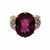 Faceted Oval Pink Tourmaline Ring 18k Gold Diamond 6.00ct 