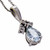 Blue Topaz Diamond Pendant Necklace