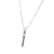 .83 Carat Round White Black Diamond White Gold Pendant Drop Necklace