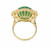 GIA Certified 6.33 Carat Cabochon Jadeite Jade Green Diamond Gold Cocktail Ring