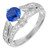 Tacori Platinum Engagement Ring, GIA .93ct Blue Sapphire & Diamonds