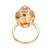 14.35 Carat Oval Rutilated Quartz Diamond Halo Gold Cocktail Ring