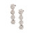 1.20 Carat Diamond Cluster White Gold Drop Dangle Earrings