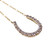 Brown Diamond Horseshoe 14k Yellow Gold Pendant Necklace