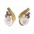 Akoya Pearl Diamond Swirl Design Earrings
