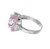 2.75 Carat Kunzite Diamond Sapphire Halo White Gold Engagement Ring