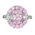 2.75 Carat Kunzite Diamond Sapphire Halo White Gold Engagement Ring
