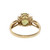 1.20ct Peridot Diamond Halo 14k Yellow Gold Engagement Ring