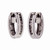 .96ct Channel Set Diamond 10k White Gold Huggie Hoop Earrings