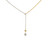 .85 Carat Yellow White Diamond Two-Tone Gold Drop Slide Necklace