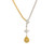.85 Carat Yellow White Diamond Two-Tone Gold Drop Slide Necklace